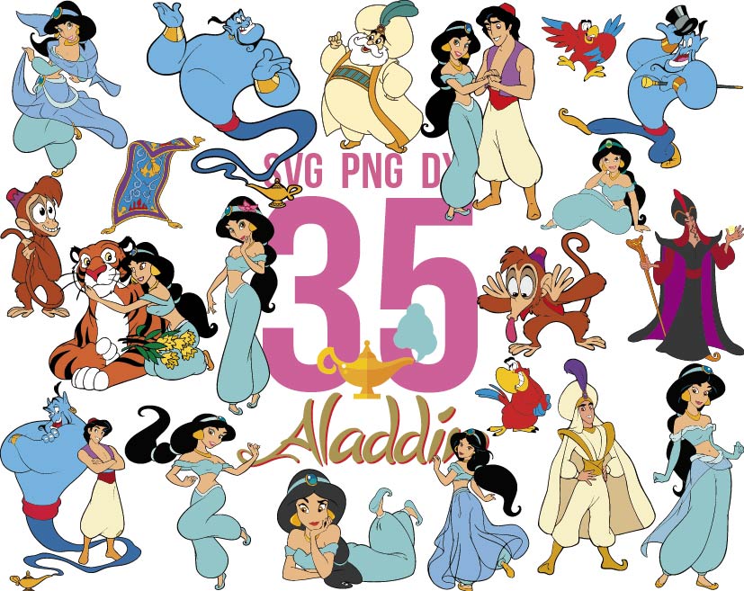 Aladdin svg, Aladdin png, Aladdin dxf, Aladdin cricut, Aladdin cut file