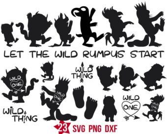 Bundle Silhouette WhereThe Wild Things Are Svg Png