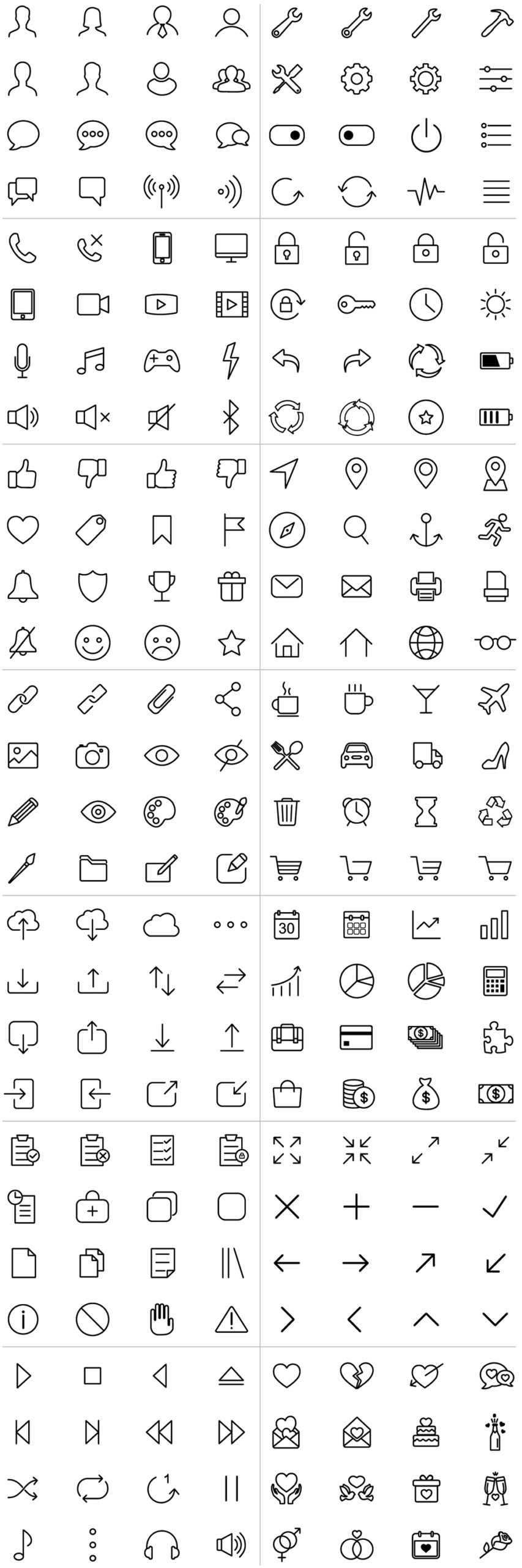 Set Collection Icons svg, social media icons, website icons, blog icons ...