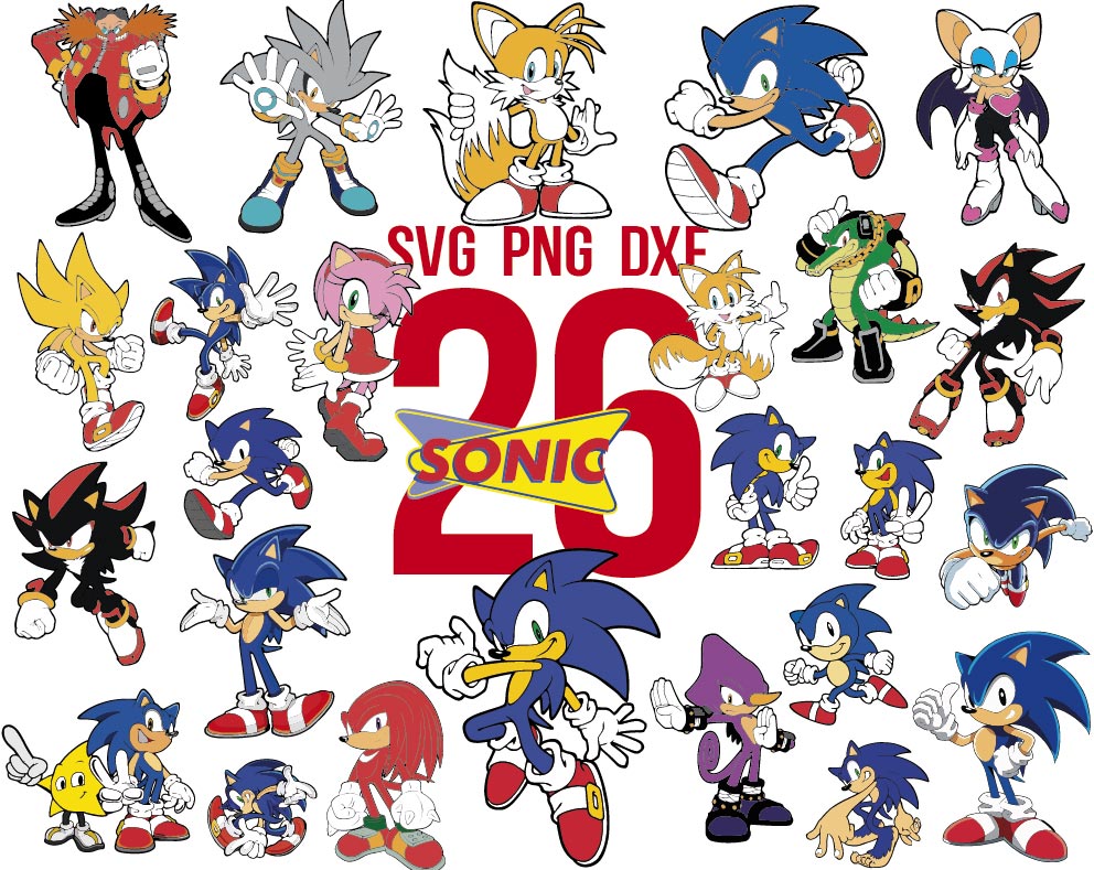 Sonic 2 Movies Svg Sonic 2 Svg Sonic The Hedgehog Trio Svg In 2022 ...