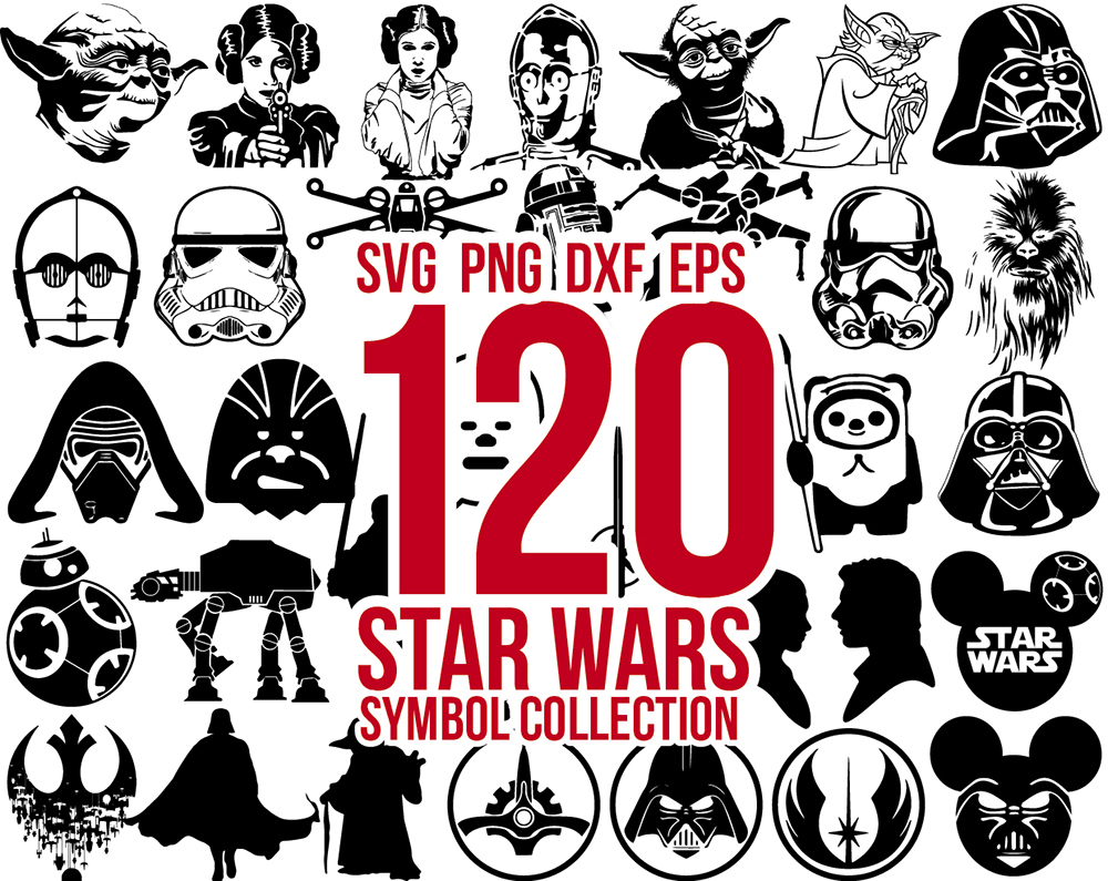 Star Wars svg, Star Wars png, Star Wars dxf, Star Wars cricut, Star ...