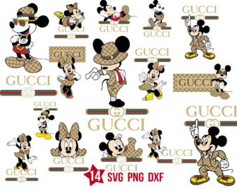 Bundle Gucci Mickey And Minnie Svg Png, Magical Kingdom Svg