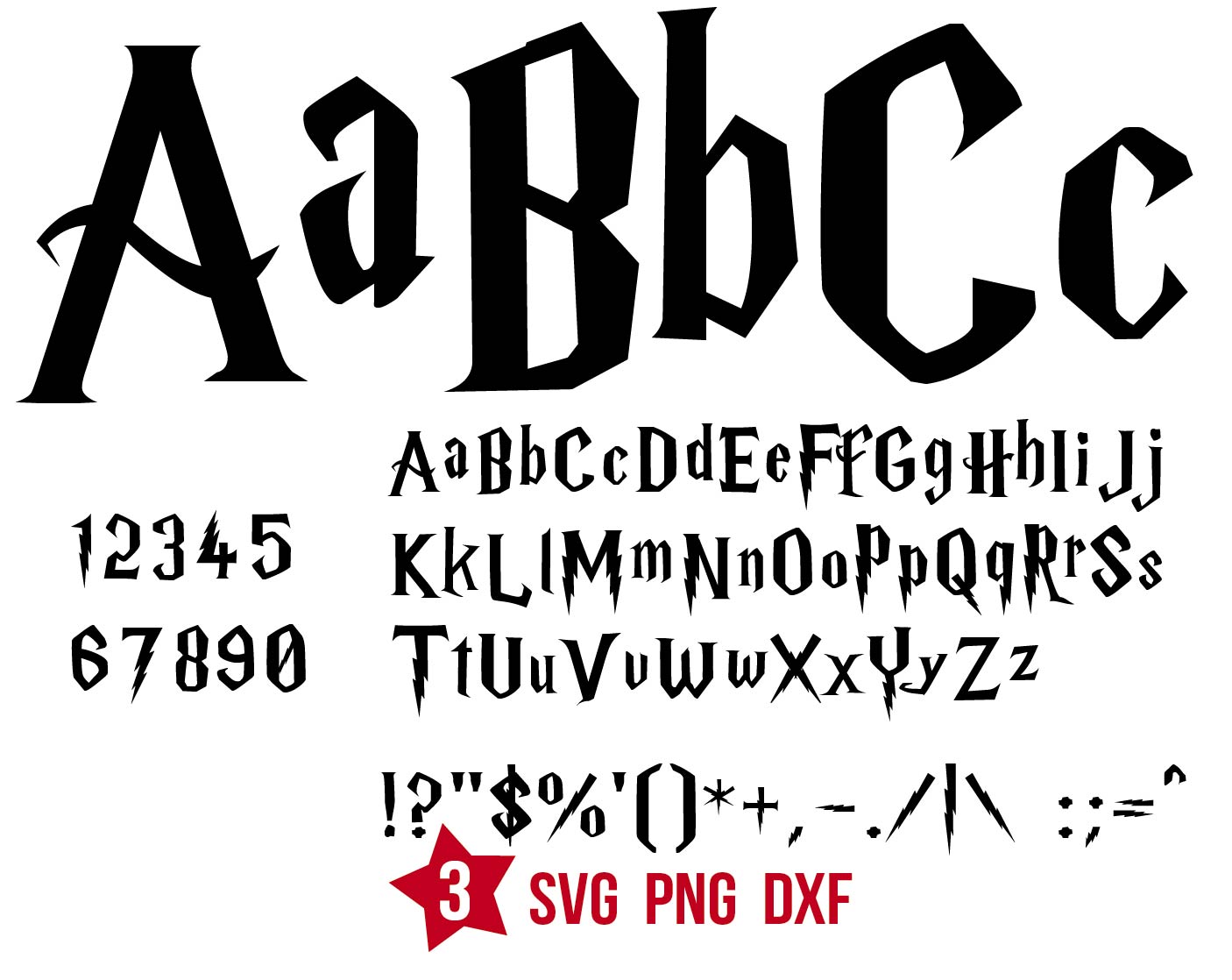 Harry Potter Letters Svg Dxf Png Cutting Files For Cricut Potter