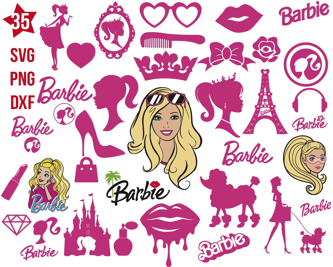 Barbie Svg, Barbie Bundle Svg, Barbie Svg, Barbie Png, Barbie Dxf ...