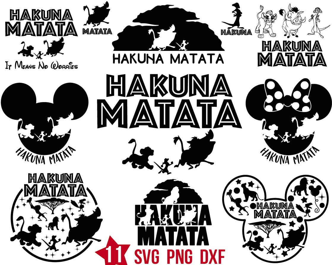 Hakuna Matata svg, Lion King svg, Hakuna Matata png, Hakuna Matata dxf ...