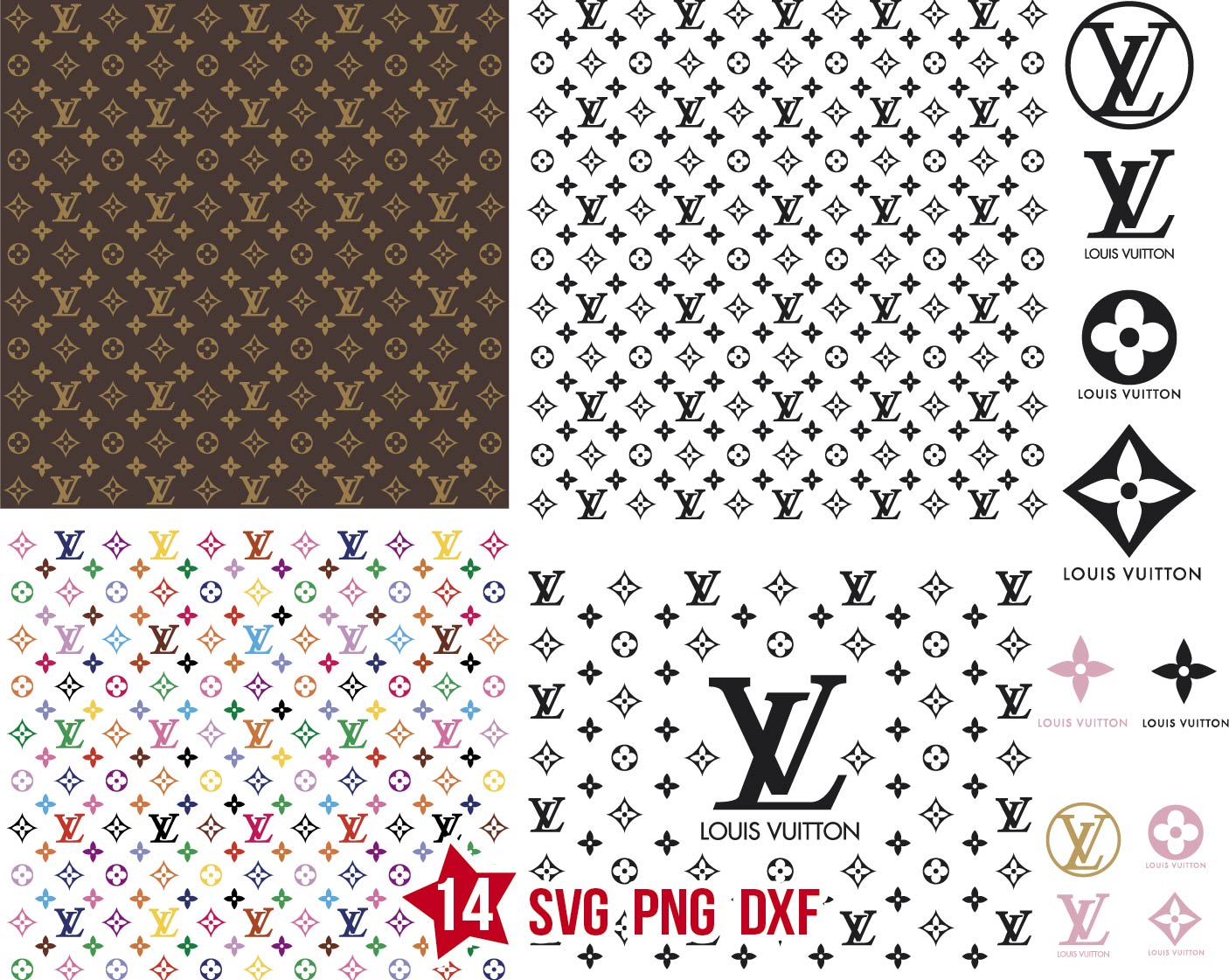 Louis Vuitton pattern svg, Louis Vuitton svg, Louis Vuitton png, Louis ...