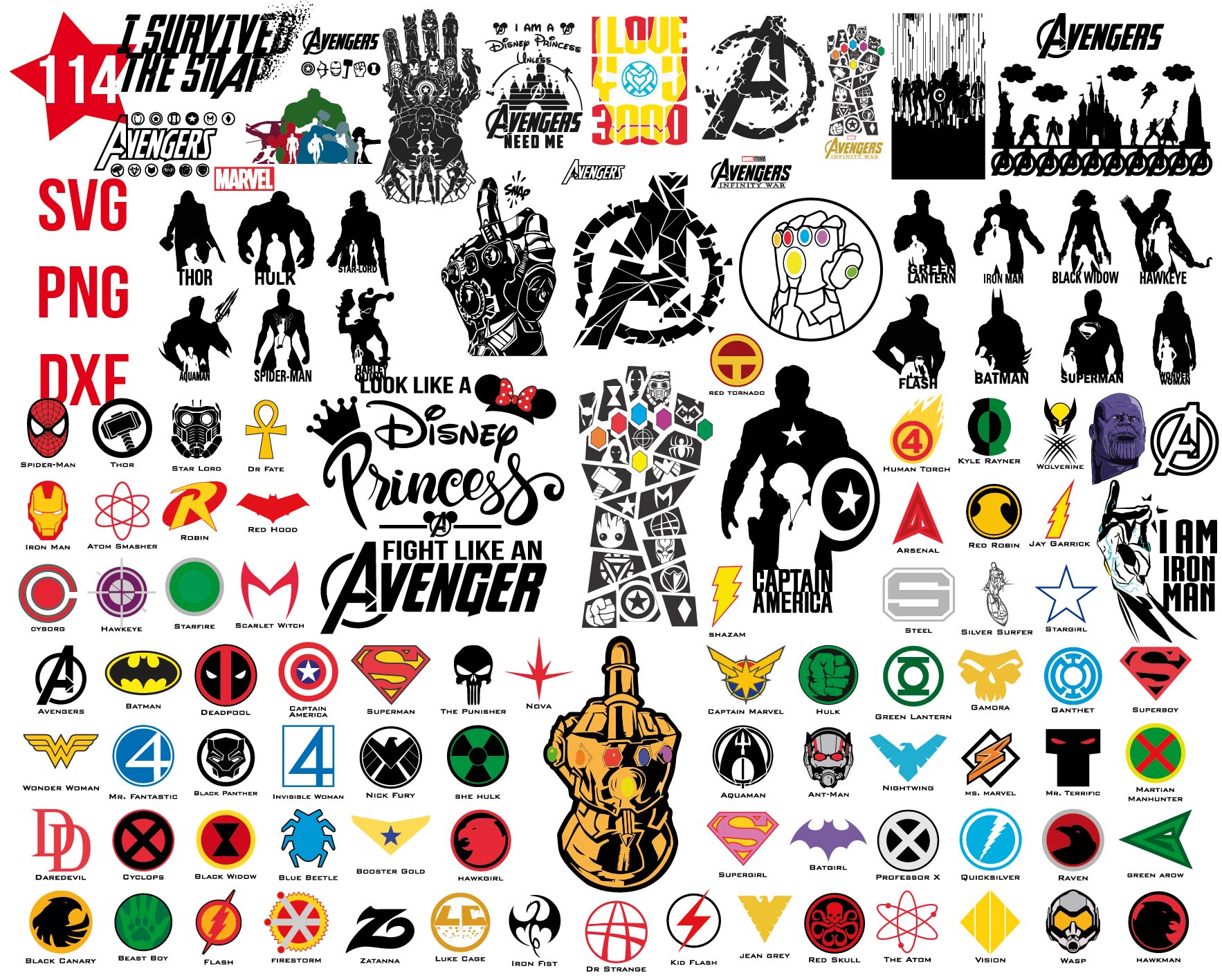 Superhero Bundle svg, Superhero png, Bundle Superhero svg, Marvel svg ...