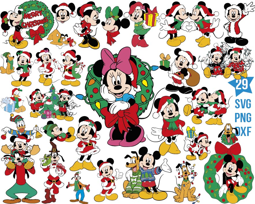 Disney Christmas svg, Mickey Minnie Christmas svg | BOXMEDIART Svg Cut ...