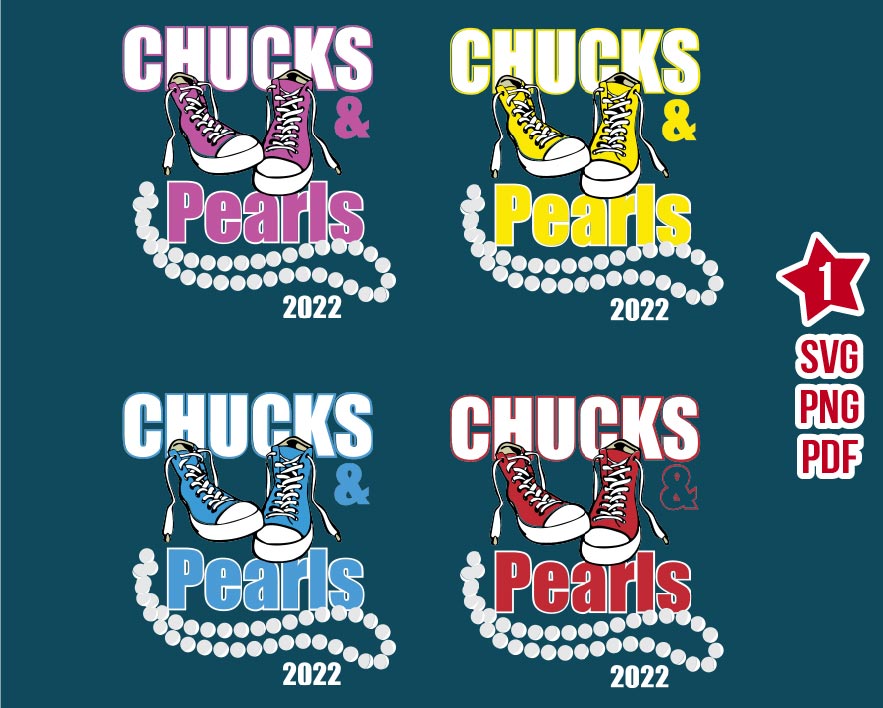 Chucks and Pearls svg, Chucks and Pearls birthday Disney SVG Design