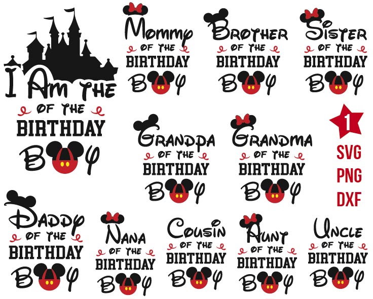 Disney birthday boy svg, Mickey birthday svg | BOXMEDIART Svg Cut Files ...