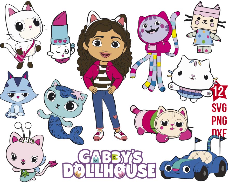 Gabby’s Dollhouse Svg, Gabby’s Dollhouse Birthday | BOXMEDIART Svg Cut ...