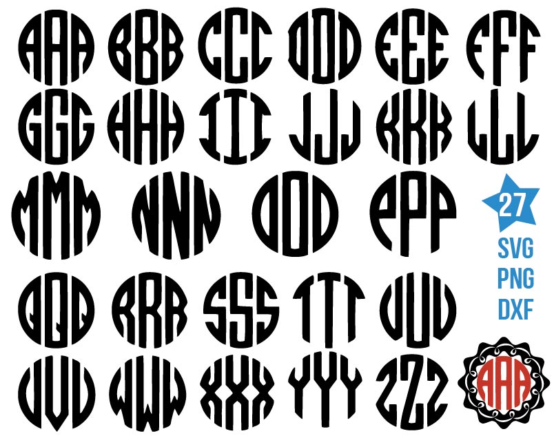 Monogram Letters svg, Monogram Alphabets png | BOXMEDIART Svg Cut Files ...