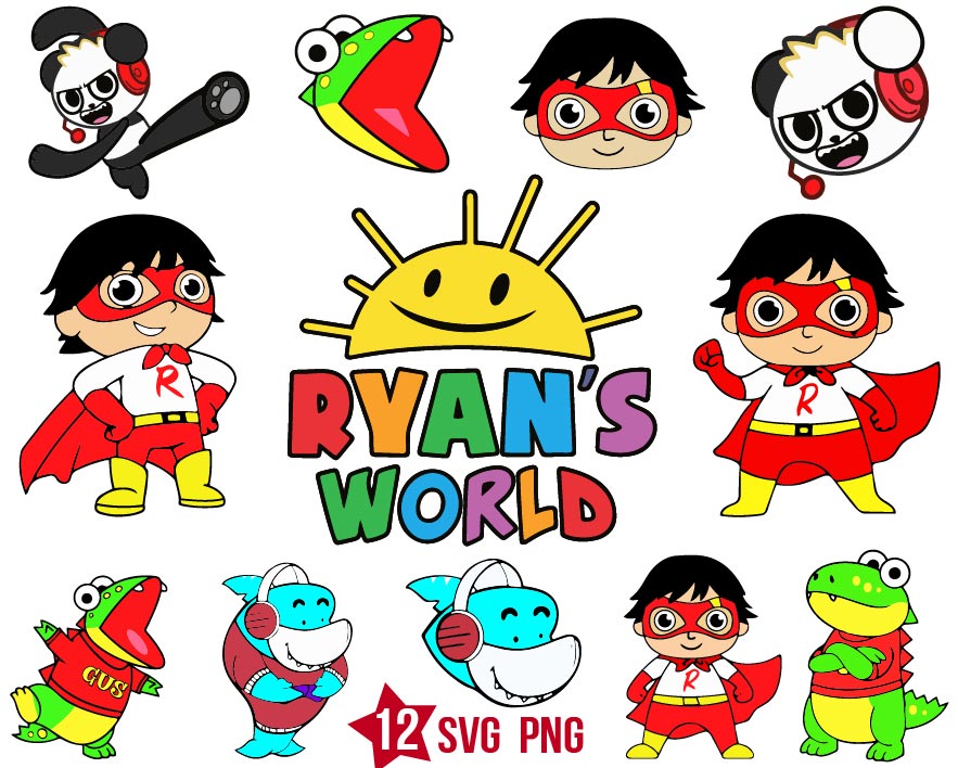 Ryans world Characters svg, Ryans world superhero png | BOXMEDIART Svg ...