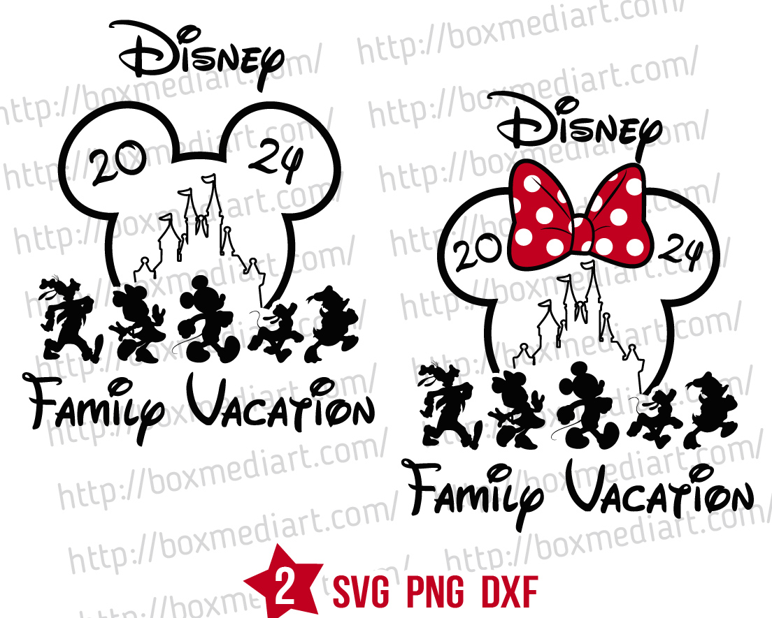 Disney Family Vacation 2024 Svg Png, Minnie Mickey Head Svg, Disney Vacay Mode Svg, Magical Kingdom Svg