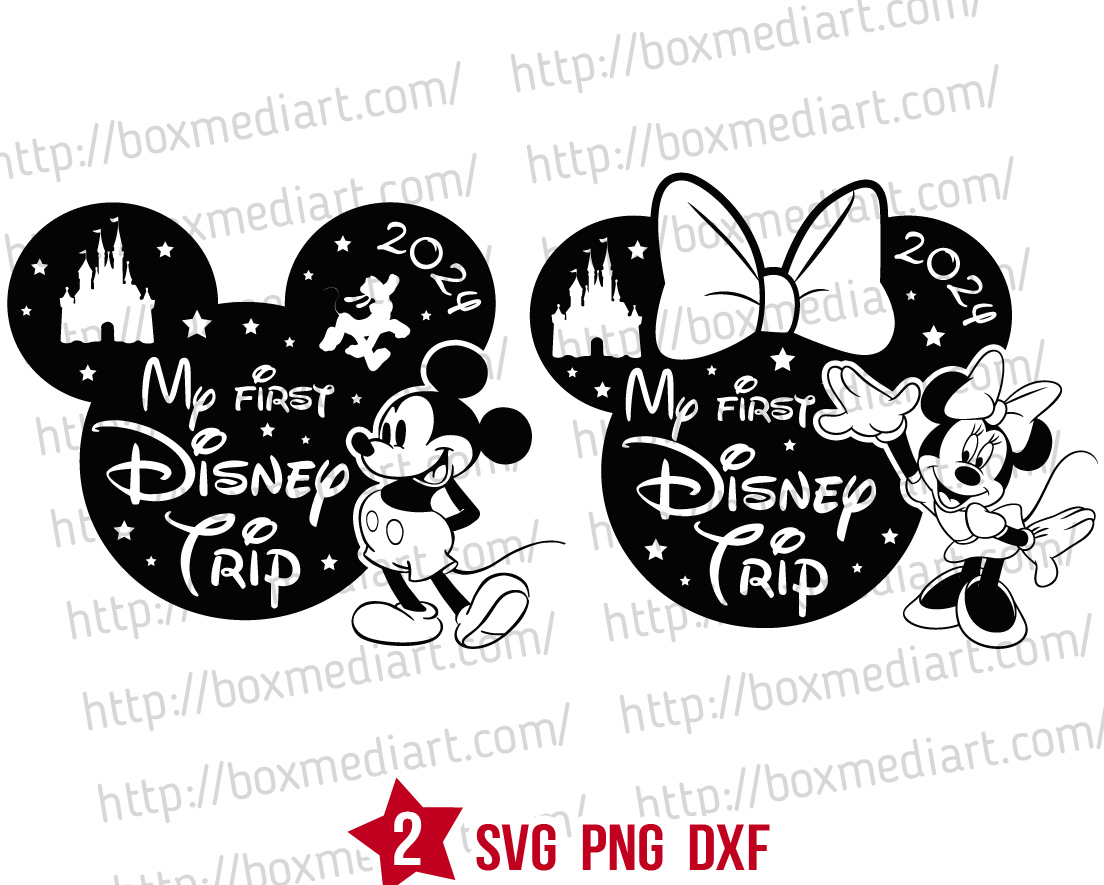 My First Disney Trip 2024 Svg Png, Disney Family Vacation 2024 Svg