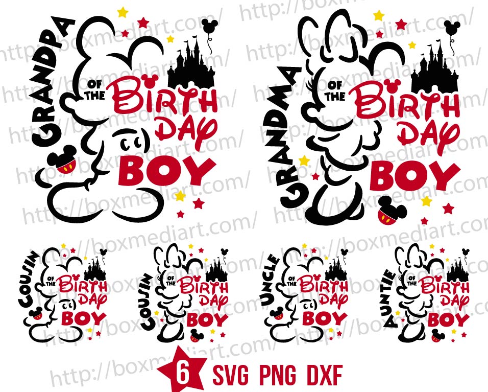 Birthday Boy Family Mickey Mouse Svg Pack