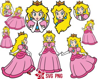 Bundle Princess Peach Svg Png