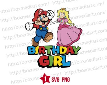 Celebrate Birthday Girl Princess Peach Svg Png