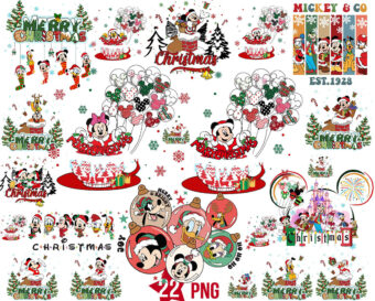Christmas Mickey Png Pack for Sublimation