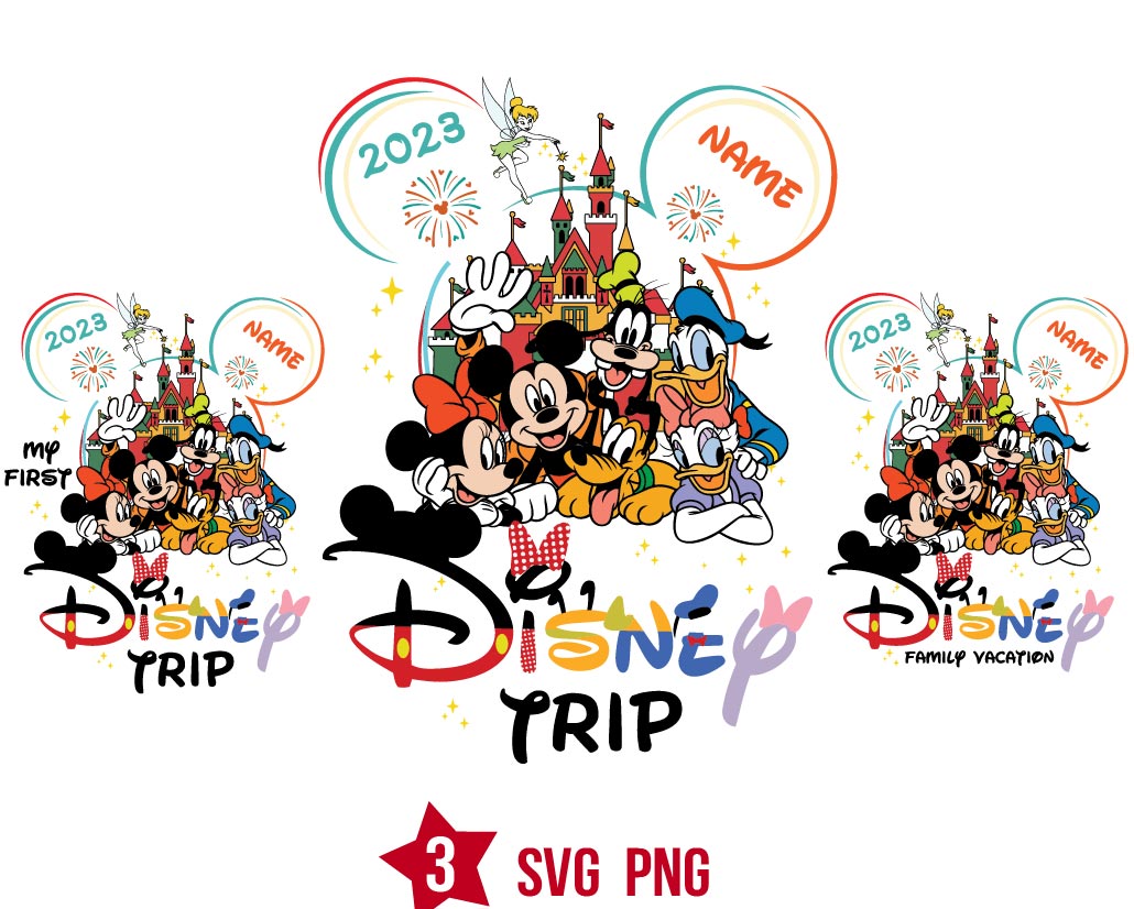 Custom Name Mickey Family Trip Svg, Mouse Vacation Svg Png | BOXMEDIART ...