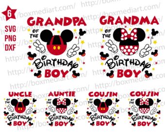 Design Bundle Birthday Boy Mickey Mouse Family Svg Png