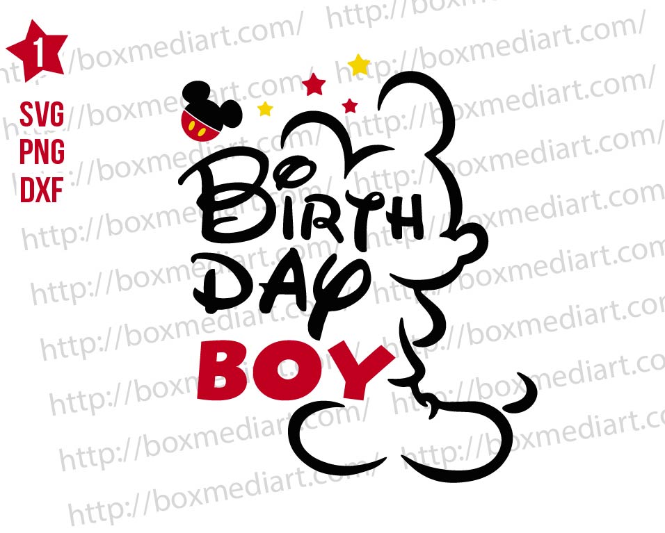 Design Party It's My Birthday Boy Mickey Svg Png