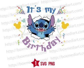 Design Stitch It's My Birthday Svg Png