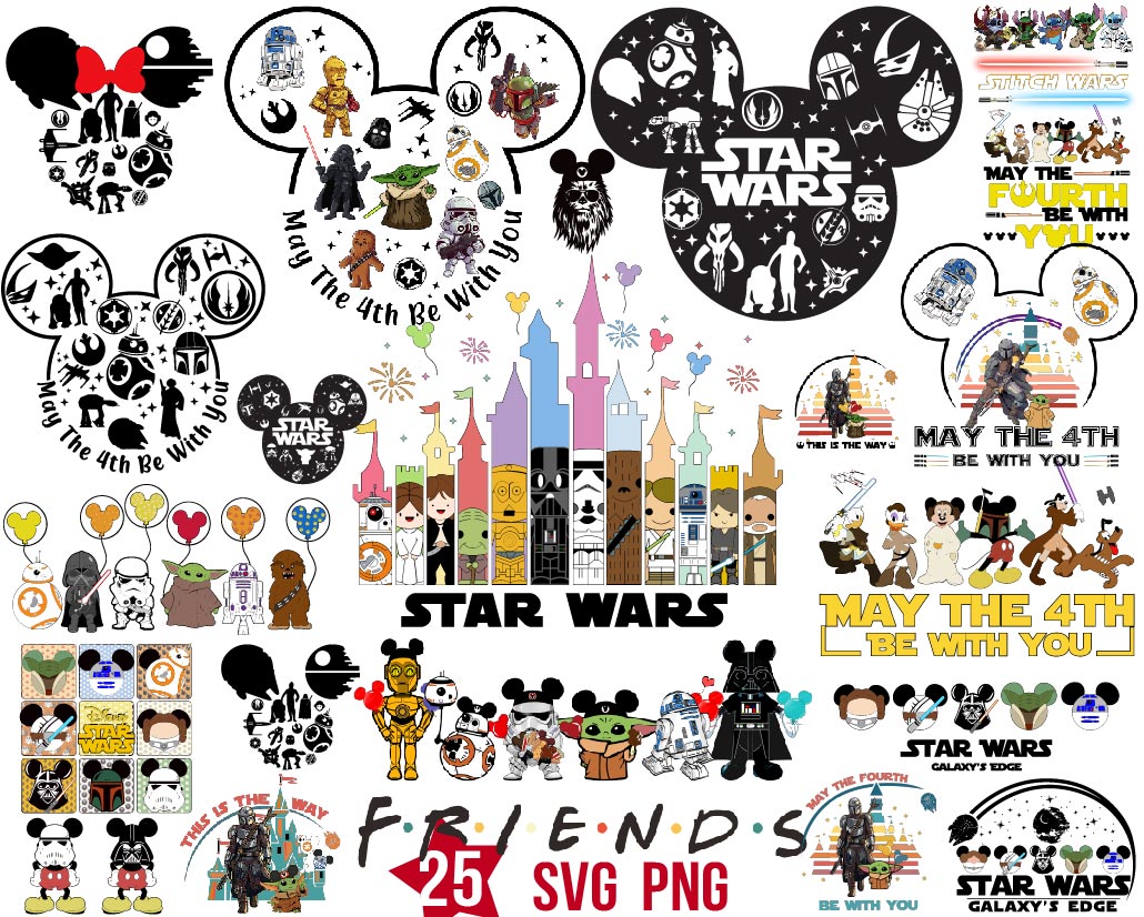 Disney Mouse May The 4th Be With You Svg Bundle