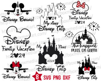 Disney Family Trip 2024 Svg, Disney Family Vacation 2024 Svg, Mickey Friends Squad Svg, Disney Family Squad Svg