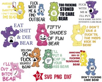 Evil Care Bears Svg Pack