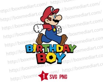 Game Super Mario Birthday Boy Svg Png
