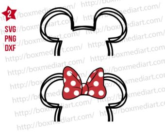 Half Mickey Head Svg Png Outline