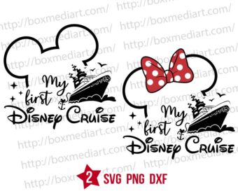 Inspired Mickey Mouse My First Disney Cruise Trip Svg