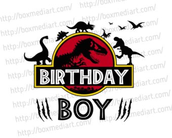 Jurassic Birthday Dinosaur Boy Svg Png