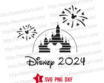 Disney Family Trip 2024 Svg Png, Magical Kingdom Fireworks Svg