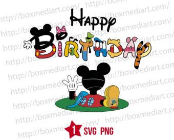 Mickey Clubhouse Birthday Svg, Birthday Squad Svg Png