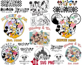 Mickey & Co Est 1928 Svg Bundle, Mickey Friends Svg Png