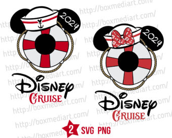 Mickey Cruise Sailor 2024 Svg, Disney Family Cruise Trip 2024 Svg