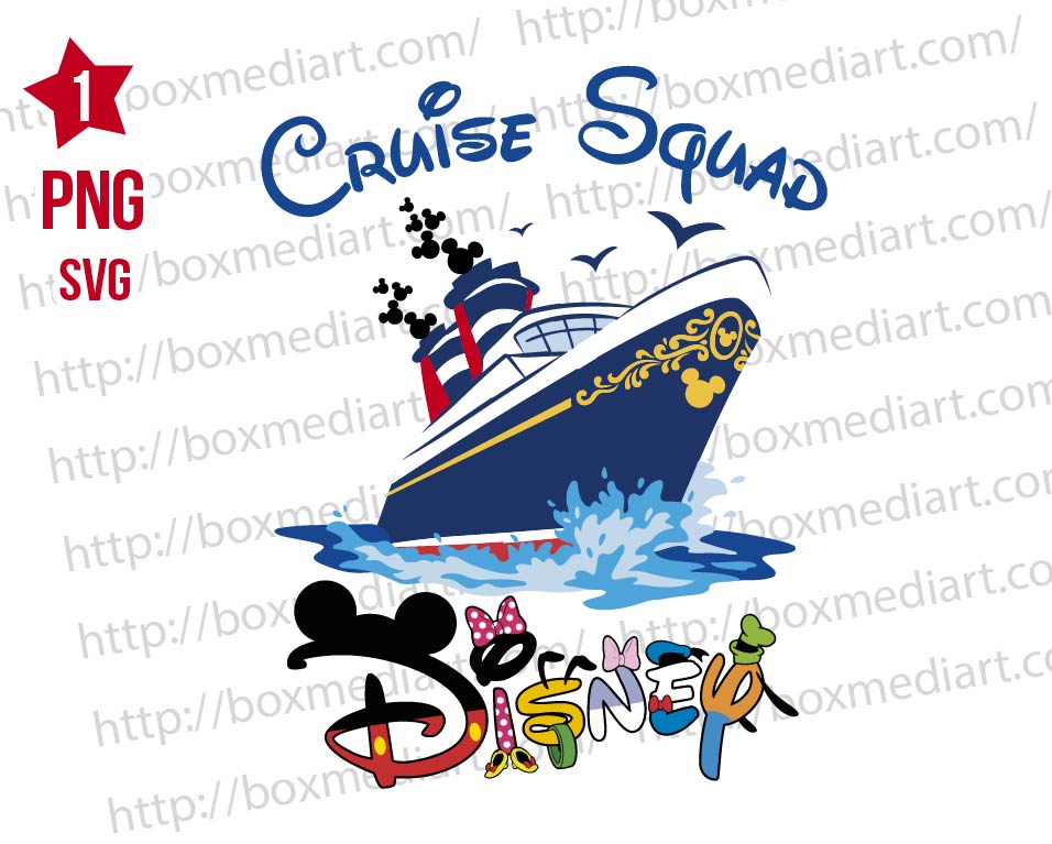 Mickey Cruise Squad Svg, Mouse Cruise Trip Svg Png | BOXMEDIART Svg Cut ...