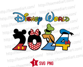 Mickey Friends Svg Png, Year Disney World 2024 Svg, Disney Trip 2024 Svg