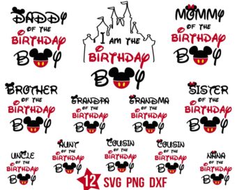 Mickey I am the Birthday Boy Svg Bundle, Mouse Birthday Svg