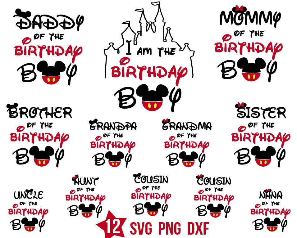 Mickey I am the Birthday Boy Svg Bundle, Mouse Birthday Svg ...