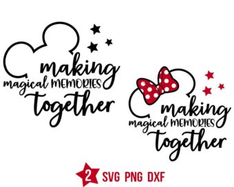 Mickey Making Magical Memories Together Svg Outline