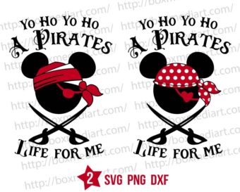 Mickey Mouse A Pirates Life For Me Svg Png