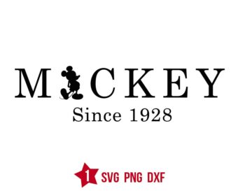 Mickey Since 1928 Svg Png Dxf