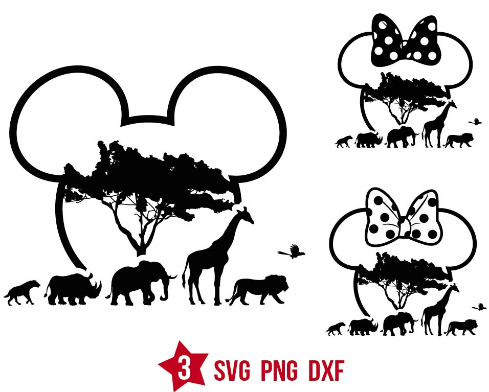 Mickey Wild Animals Walking Svg, Maouse Animal Kingdom Svg | BOXMEDIART ...