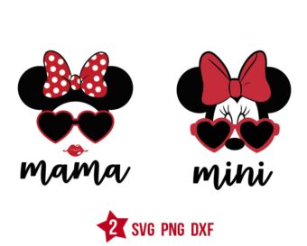 Minnie Mama Svg, Mouse Mini Svg Png Pack