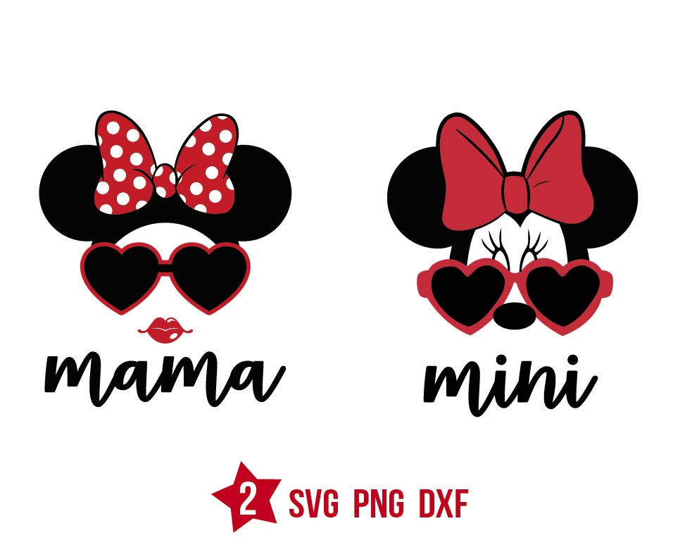 Minnie Mama Svg, Mouse Mini Svg Png Pack | BOXMEDIART Svg Cut Files and ...