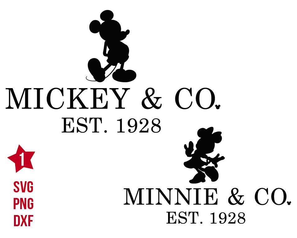 Minnie Mickey & Co. Est. 1928 Svg Png Pack | BOXMEDIART Svg Cut Files ...