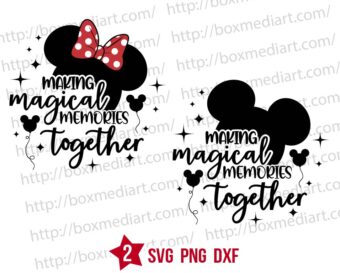Mouse Making Magical Memories Silhouette Svg Png